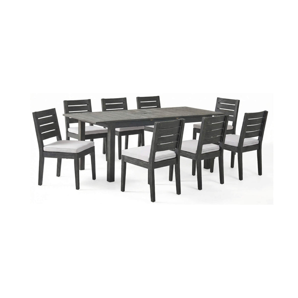 9‑Piece Acacia Wood Outdoor Dining Set — Extendable Table & Weather‑Resistant Chairs