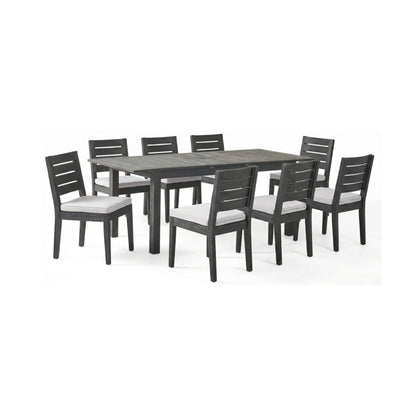 9‑Piece Acacia Wood Outdoor Dining Set — Extendable Table & Weather‑Resistant Chairs