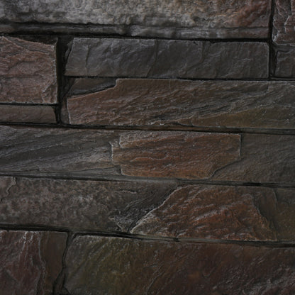 33" Square Stone Gray Fire Pit – 40,000 BTU