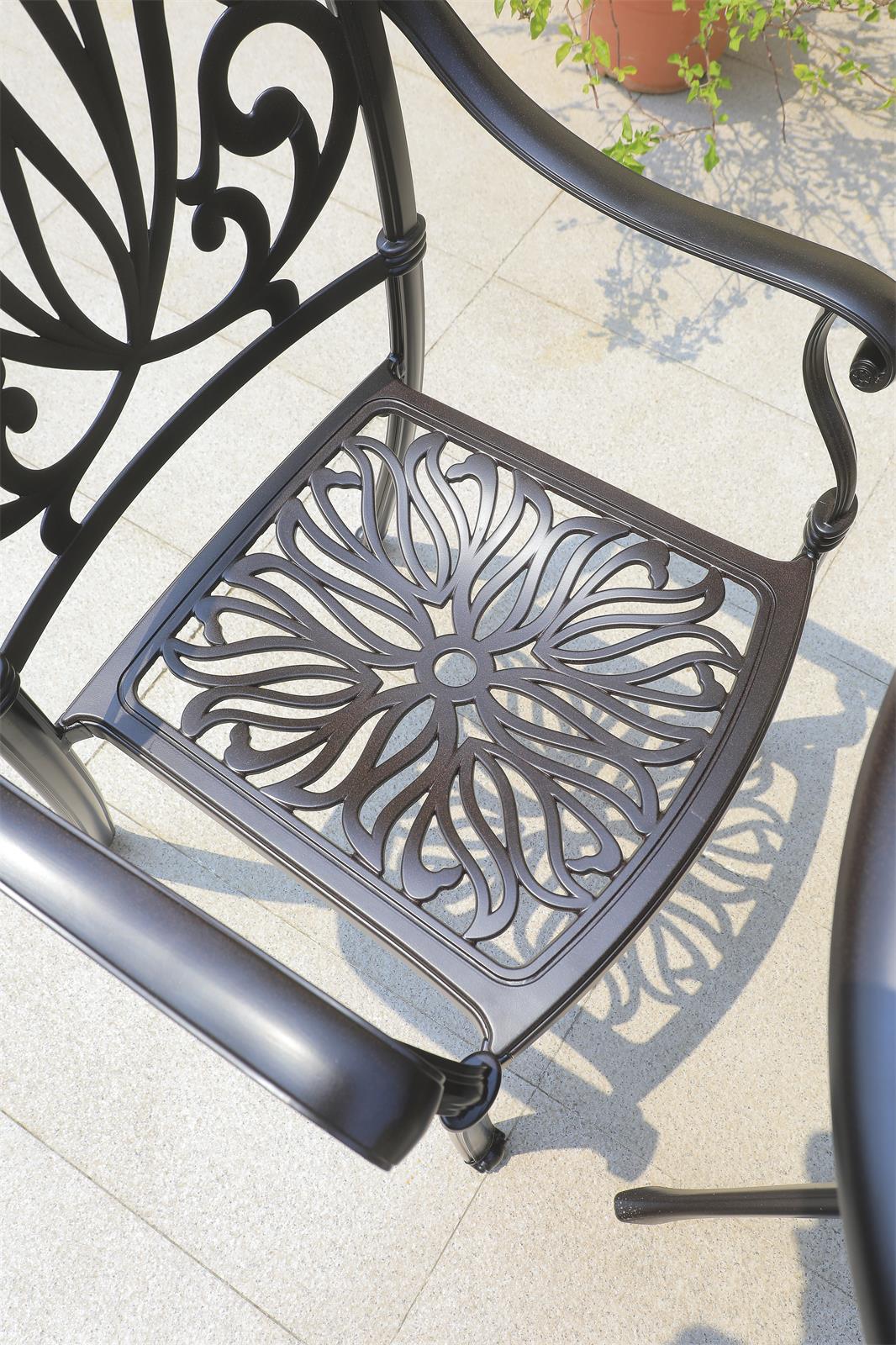 Black Aluminum Outdoor Patio Set – Complete Classic Garden Seating