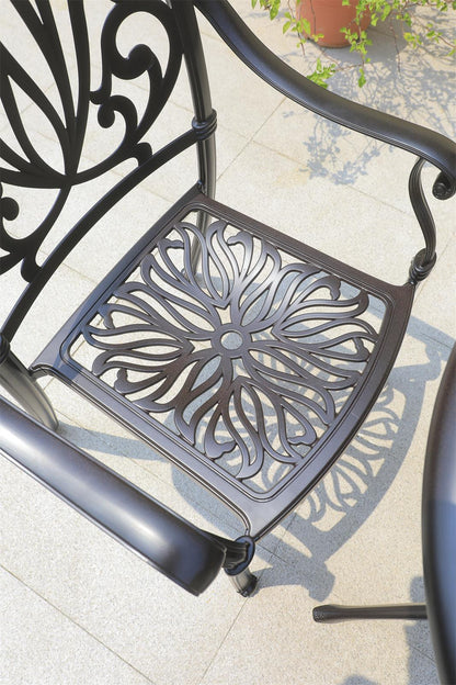Black Aluminum Outdoor Patio Set – Complete Classic Garden Seating