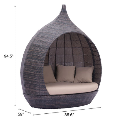 Martinique Outdoor Wicker Daybed – Modern Resort-Style Lounge with Sunproof Cushions