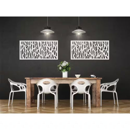 2 Ft. X 4 Ft. Sprig White Polypropylene Decorative Screen Panel