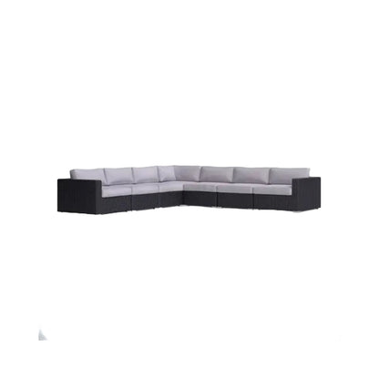 Fully Assembled 122'' Wide Outdoor Wicker Patio Sectional with Cushions