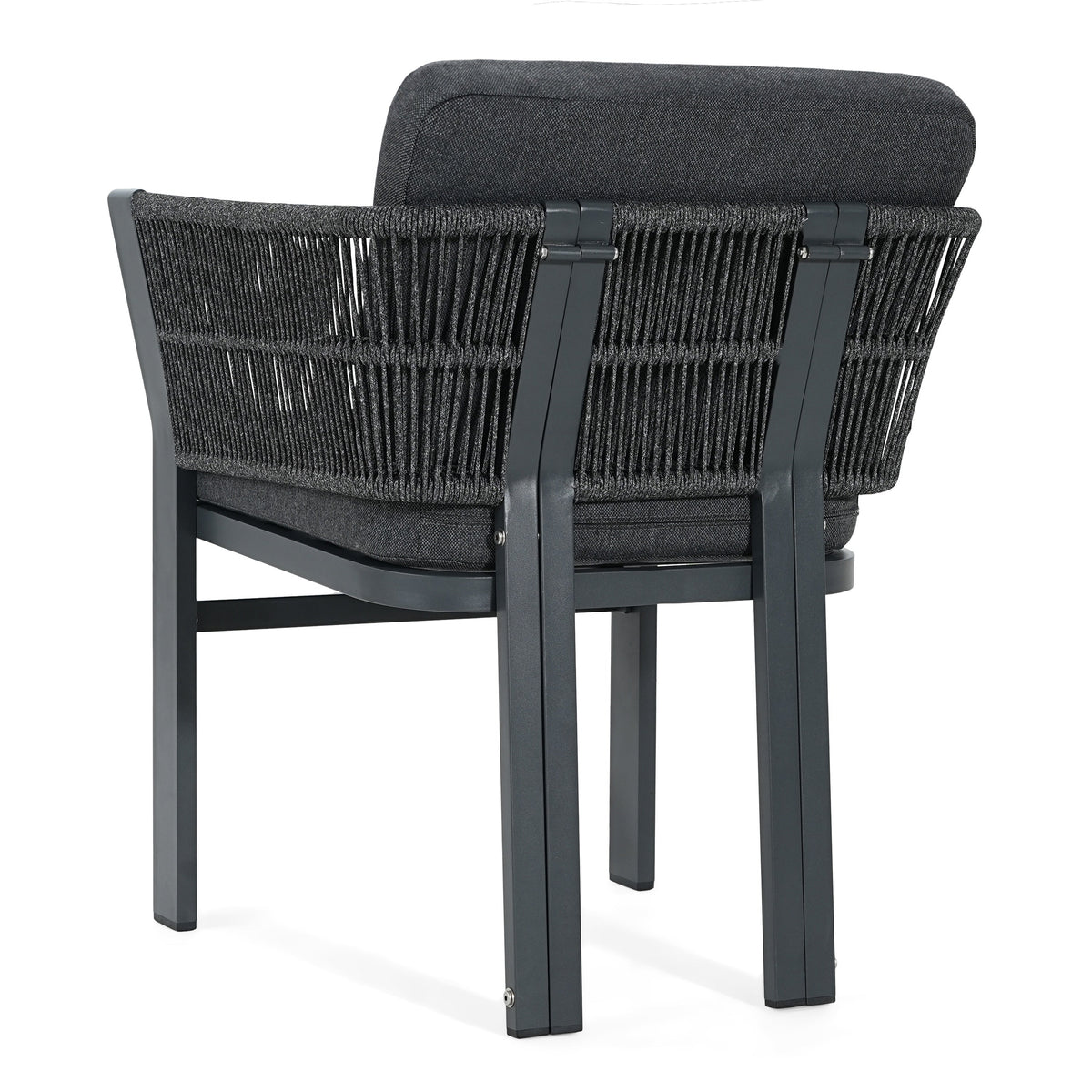 Acacia Wood Outdoor Dining Set with Aluminum Rope‑Woven Chairs — 7‑Piece
