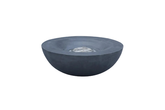 42" GFRC Concrete Propane Fire Bowl – Dark Gray