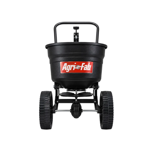 Agri-Fab 50 lb. All-Season Push Broadcast Spreader – 10" Flat-Free Tires & Adjustable Side Deflector