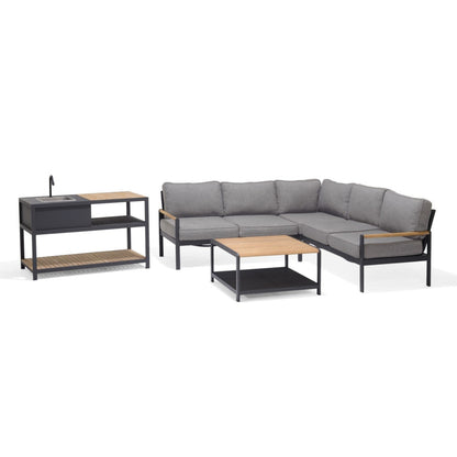 Amber Deluxe Kitchen Corner Set - 4pc