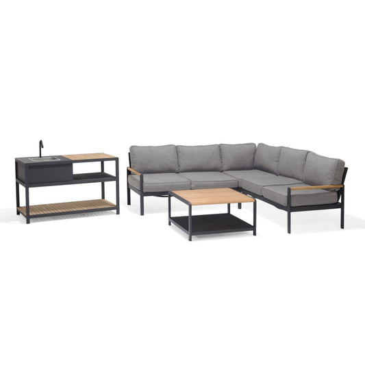 Amber Deluxe Kitchen Corner Set - 4pc