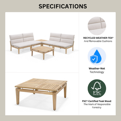 Arno 3-Piece Bistro Set – Light Finish