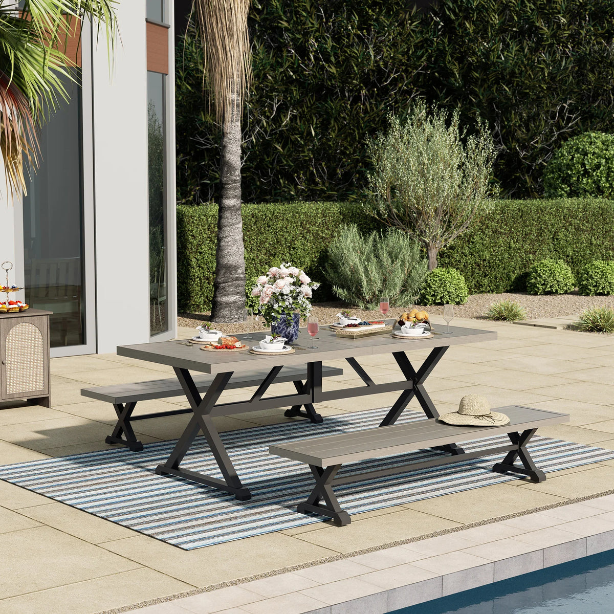 Azur Patio Dining Set of 3 By PEAK HOME FURNISHINGS