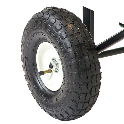 Black Steel Garden Utility Cart – 400 lb. Capacity, Removable Sides & All-Terrain Pneumatic Tires
