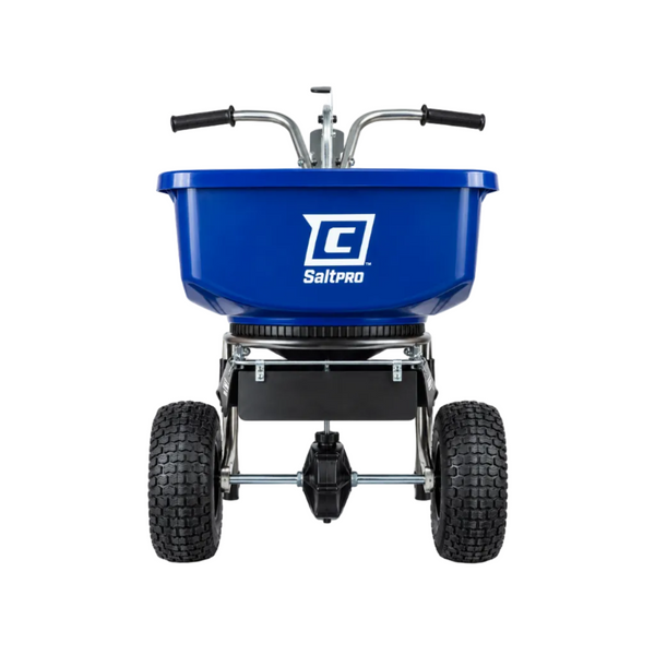 Chapin SaltPro 88400B 100 lb. Professional Salt & Ice Melt Spreader – Adjustable Baffles & 12" Pneumatic Tires