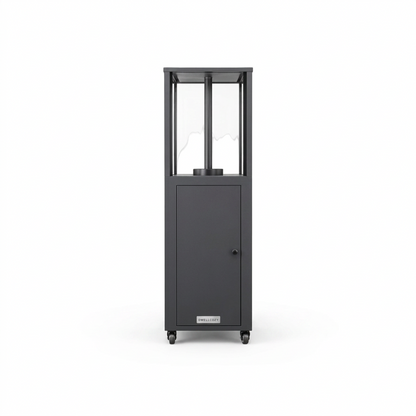 58,500 BTU Steel Wood Pellet Standing Patio Heater with Wheels-Black