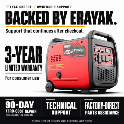 6800W Tri-Fuel 120V/240V Inverter Generator