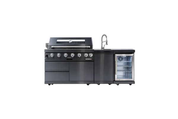 Castelle Flame Avalon 43-Inch 6-Burner 85K BTU Outdoor BBQ Kitchen Grill Island