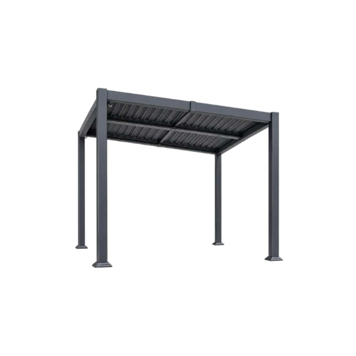 8' x 10' Modern Louvered Aluminum Pergola With Sloped Roof