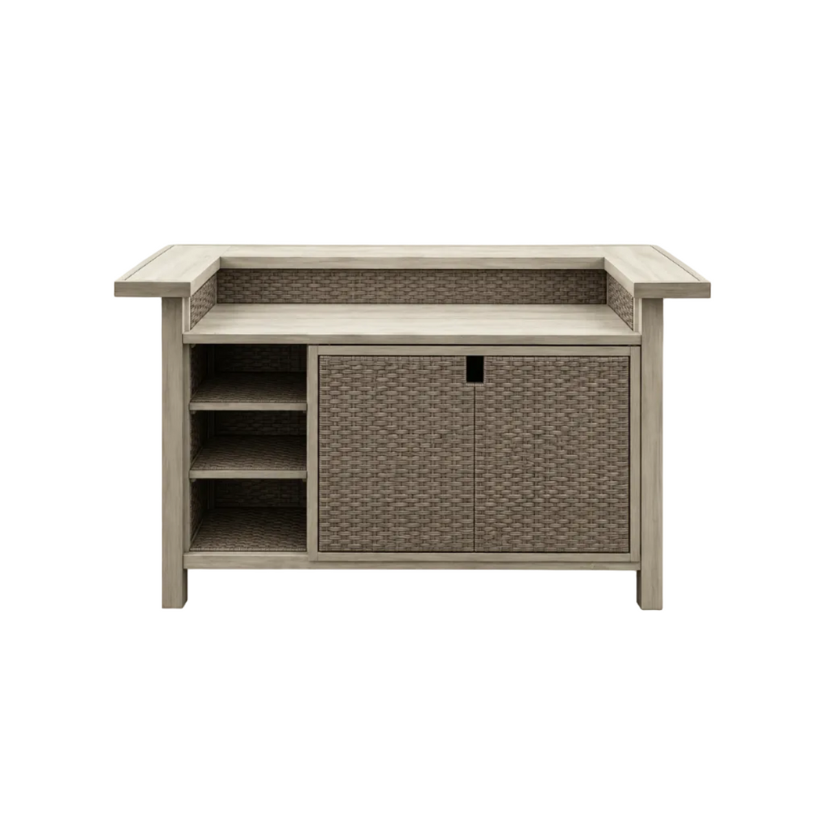 Premium All-Weather Spacious Outdoor Patio Bar Table With Aluminum Frame