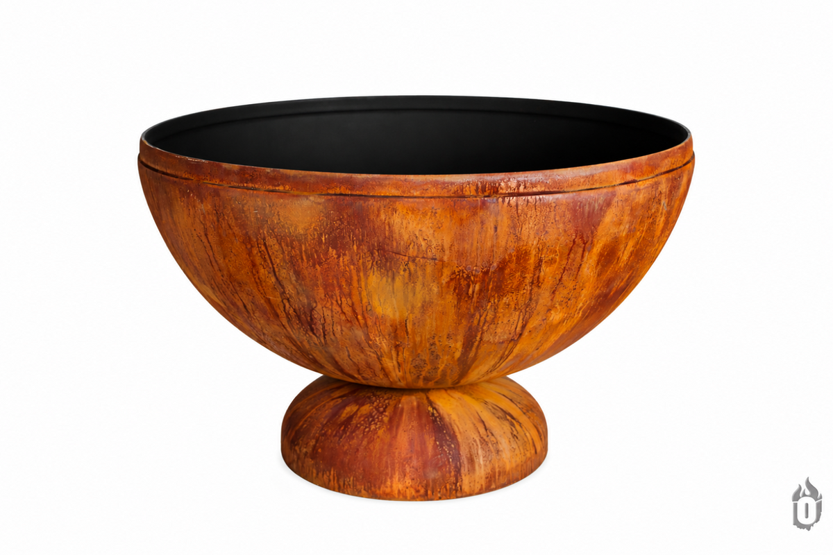 Ohio Flame “Fire Chalice” Artisan Fire Bowl — Handcrafted Carbon Steel with Patina Finish (Made in USA)