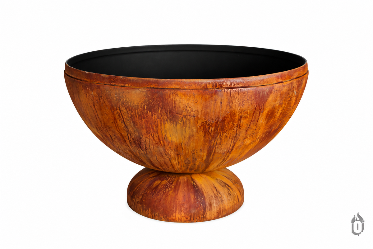 Ohio Flame “Fire Chalice” Artisan Fire Bowl — Handcrafted Carbon Steel with Patina Finish (Made in USA)