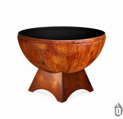 Ohio Flame “Fire Chalice” Artisan Fire Bowl — Handcrafted Carbon Steel with Patina Finish & Standard Base
