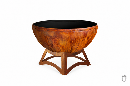 Ohio Flame “Fire Chalice” Artisan Fire Bowl — Handcrafted Carbon Steel with Patina Finish & Liberty Hollow Base (Made in USA)