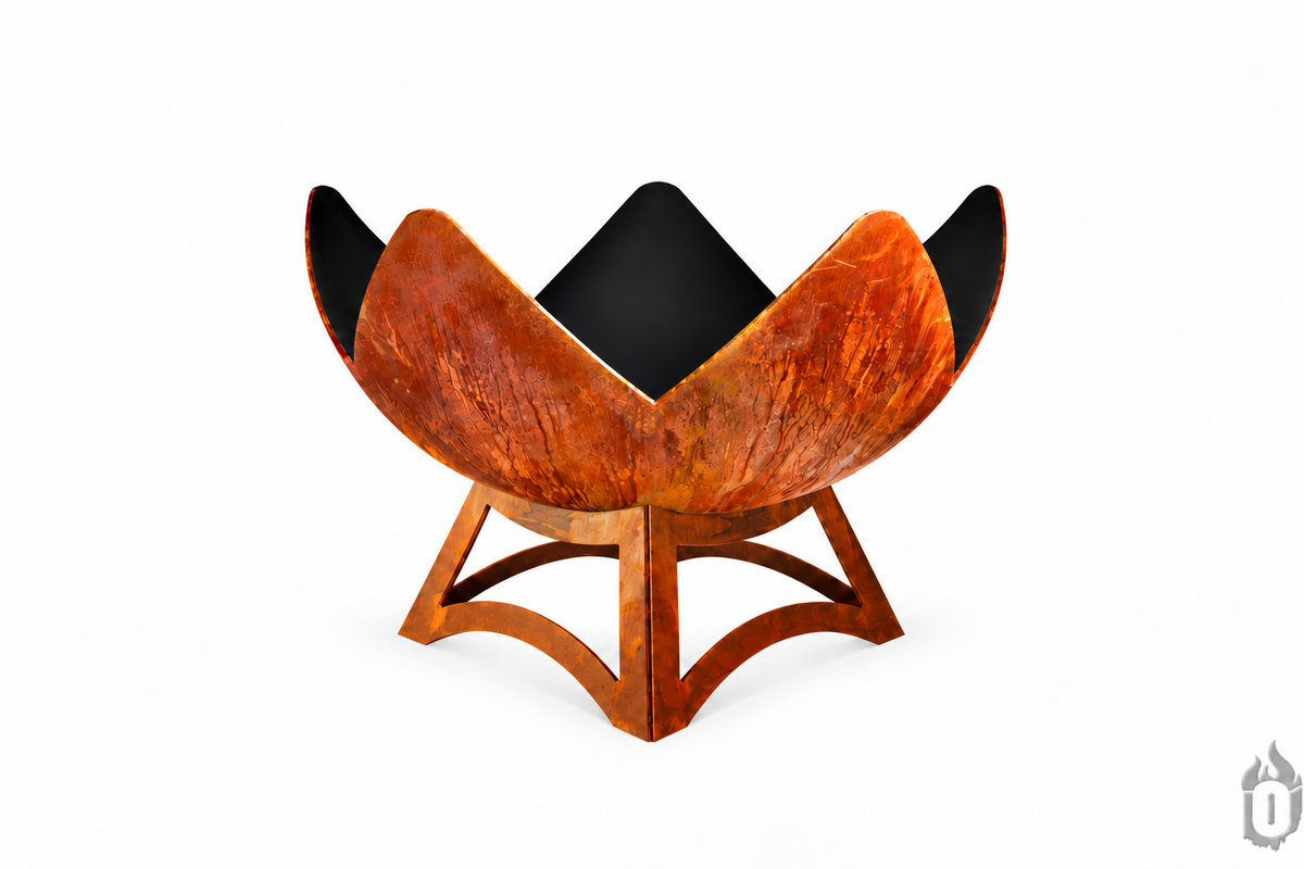 Ohio Flame "Fire Flower" Fire Bowl with Hollow Base (Made In USA)