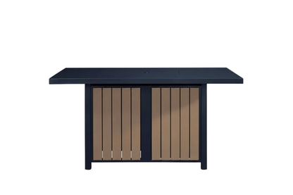 East Beach Blue Bar‑Height Fire Pit Table – 30,000 BTU, Aluminum & MEGA‑TUFF™ HDPE
