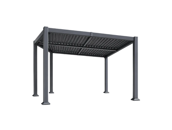 10' x 12' Modern Louvered Aluminum Pergola With Sloped Roof