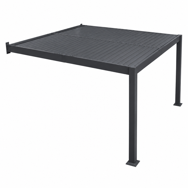 10' x 12' Wall‑Mounted Louvered Pergola