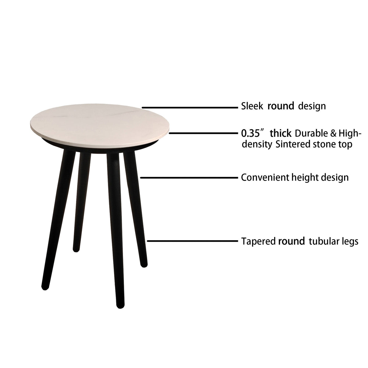 5‑Piece Modern Aluminum Patio Furniture Set – Sunbrella Cast Silver Cushions & Carrara Sintered Stone Tables