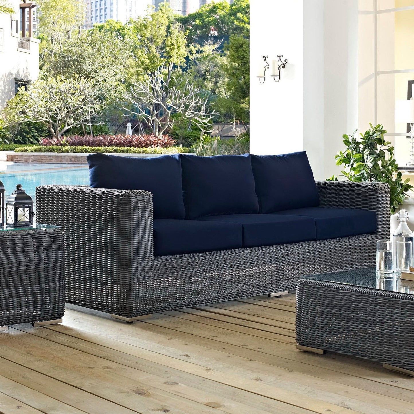 Summon Outdoor Patio Sunbrella Sofa
