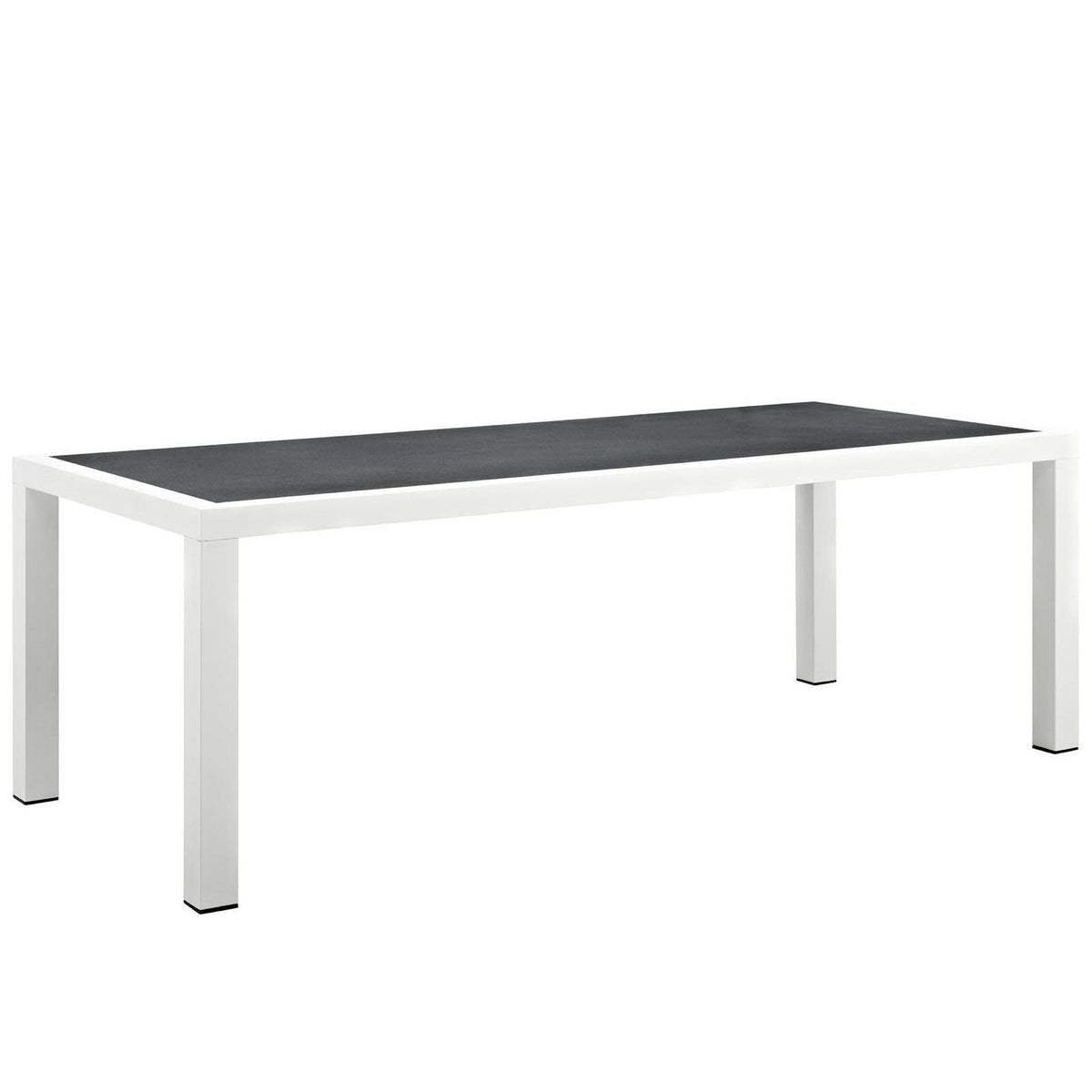Stance 90.5" Outdoor Patio Dining Table — Aluminum Frame with Spray Stone Glass Top