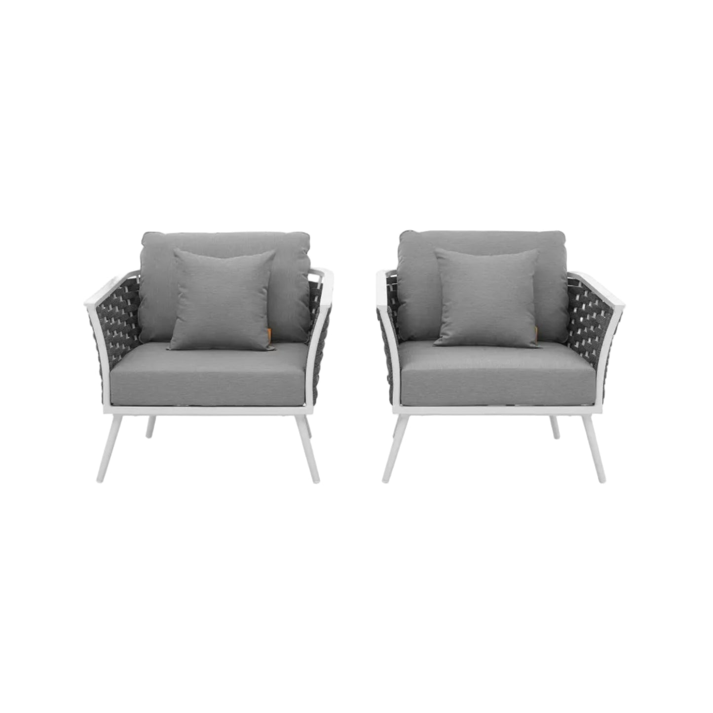 Stance Outdoor Patio Aluminum Armchair Set of 2