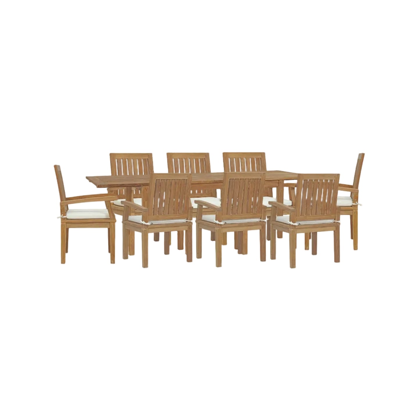 Marina 9 Piece Outdoor Patio Teak Dining Set