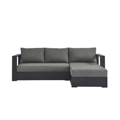 Modway Tahoe 2-Piece Outdoor Aluminum Chaise Sectional Sofa