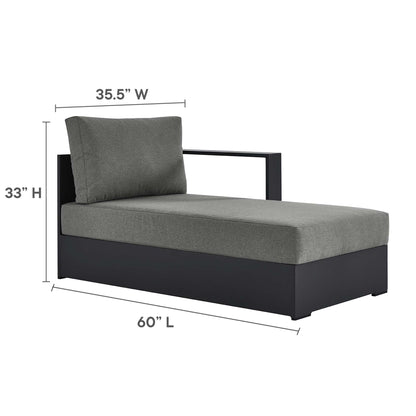 Modway Tahoe 2-Piece Outdoor Aluminum Chaise Sectional Sofa