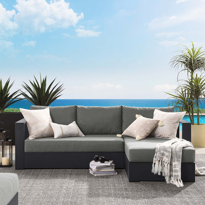 Modway Tahoe 2-Piece Outdoor Aluminum Chaise Sectional Sofa
