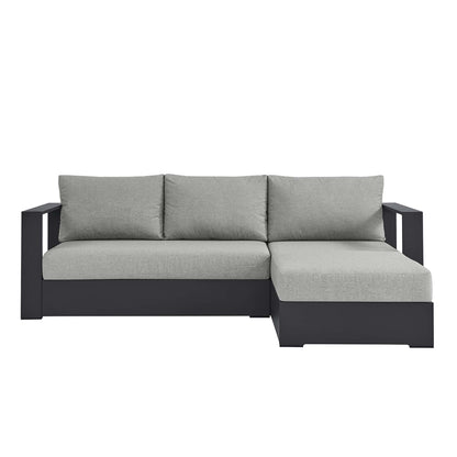 Modway Tahoe 2-Piece Outdoor Aluminum Chaise Sectional Sofa