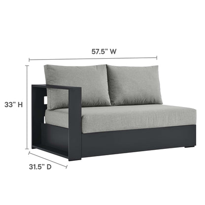 Modway Tahoe 2-Piece Outdoor Aluminum Chaise Sectional Sofa