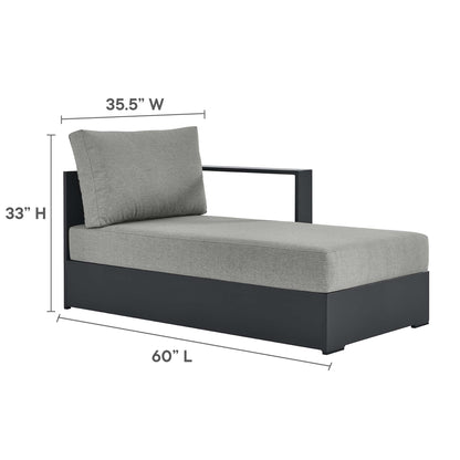 Modway Tahoe 2-Piece Outdoor Aluminum Chaise Sectional Sofa