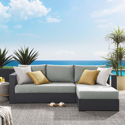 Modway Tahoe 2-Piece Outdoor Aluminum Chaise Sectional Sofa