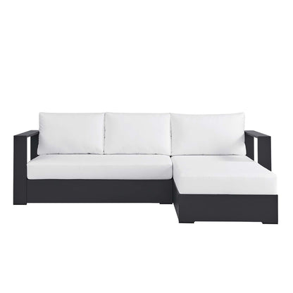 Modway Tahoe 2-Piece Outdoor Aluminum Chaise Sectional Sofa