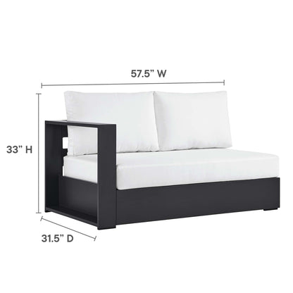 Modway Tahoe 2-Piece Outdoor Aluminum Chaise Sectional Sofa
