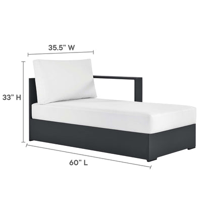 Modway Tahoe 2-Piece Outdoor Aluminum Chaise Sectional Sofa