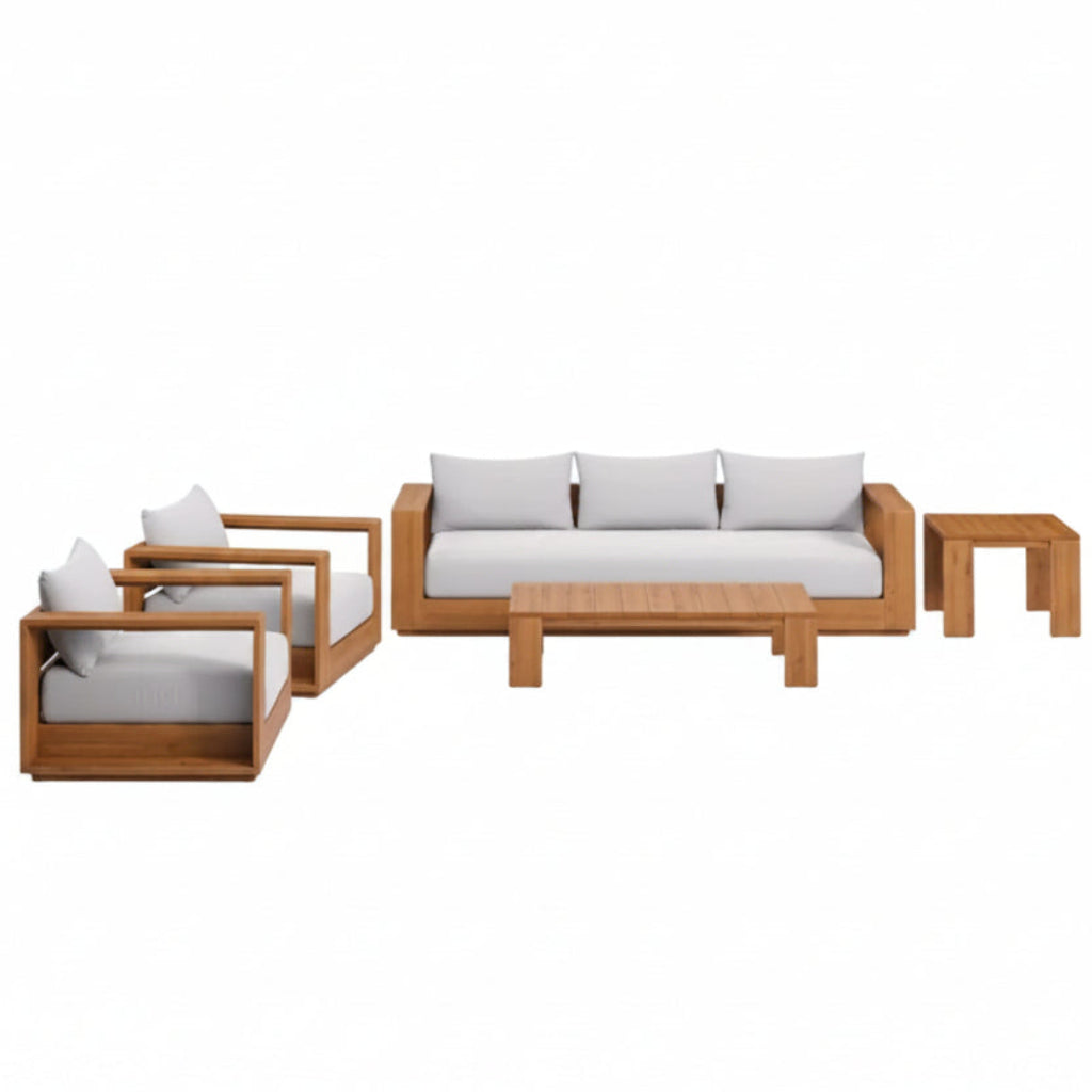 Tahoe 5-Piece Outdoor Patio Acacia Wood Furniture Set by Modway