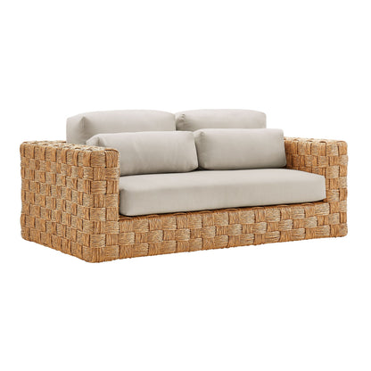 Thames Outdoor Patio Wicker Loveseat
