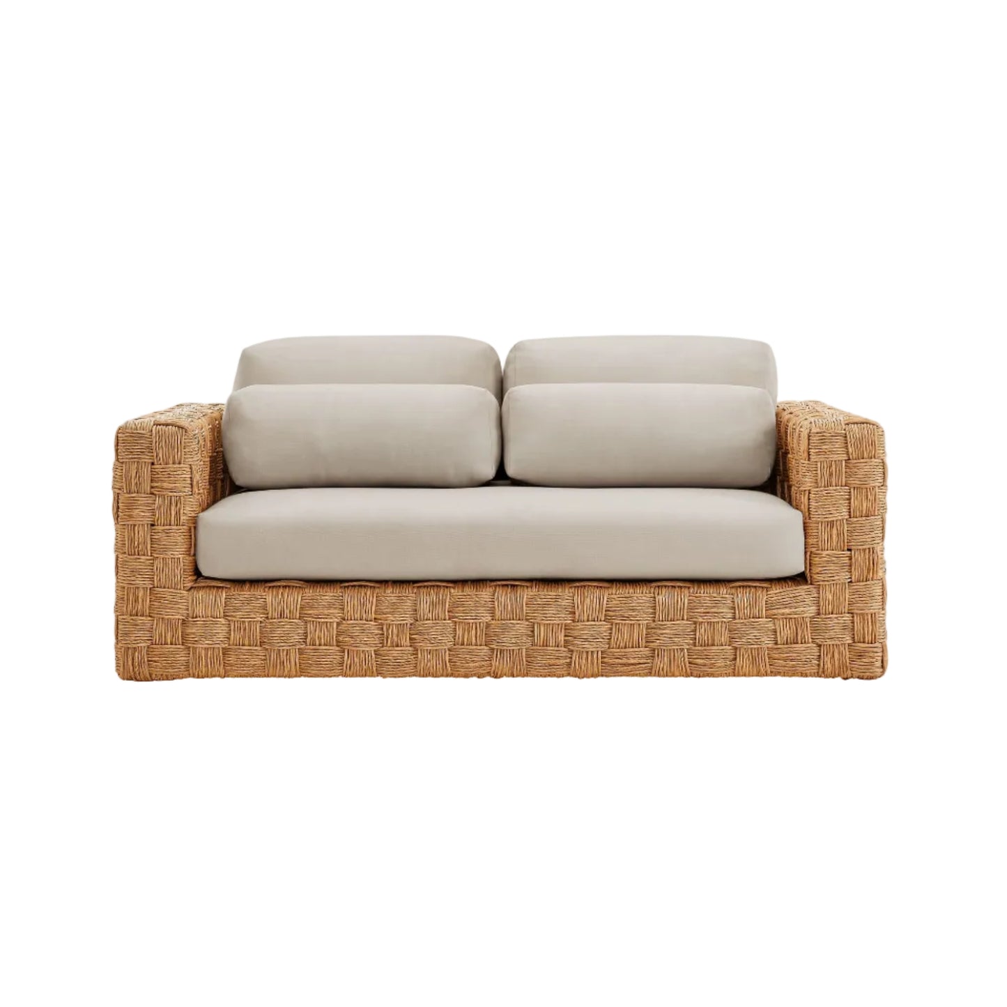 Thames Outdoor Patio Wicker Loveseat