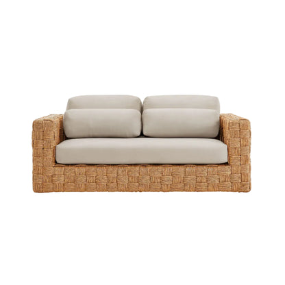 Thames Outdoor Patio Wicker Loveseat