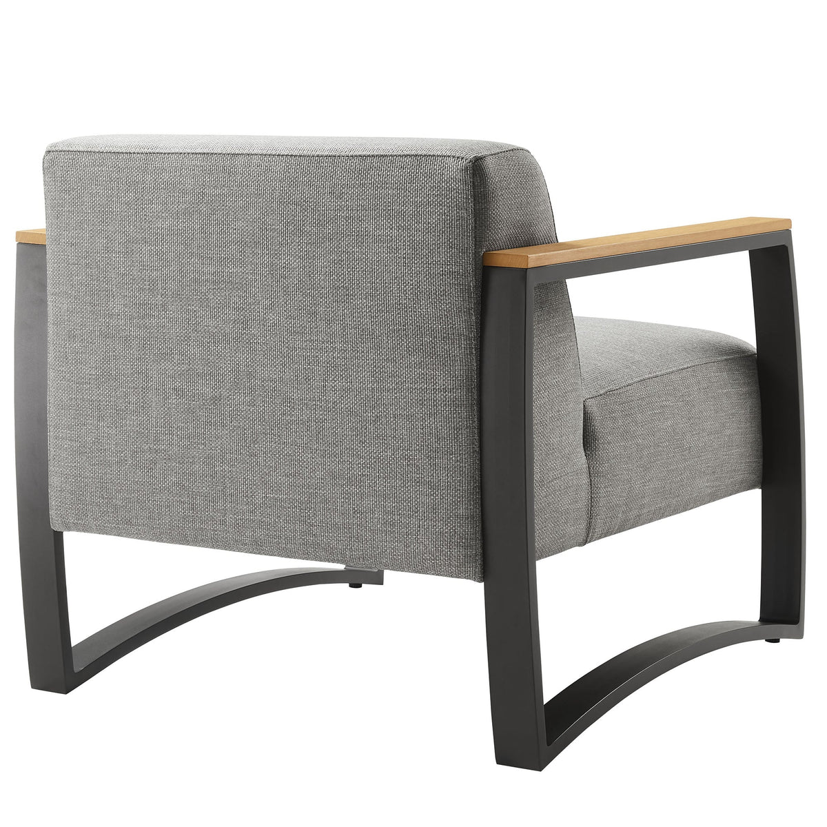 Sauve Outdoor Patio Armchair by Modway – Powder‑Coated Aluminum, Water‑Resistant Cushions & Plastic Wood Armrests